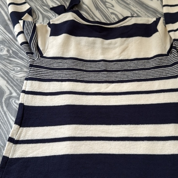 NWT Maison Jules Blue and White Crew Neck Sweater - Picture 4 of 4